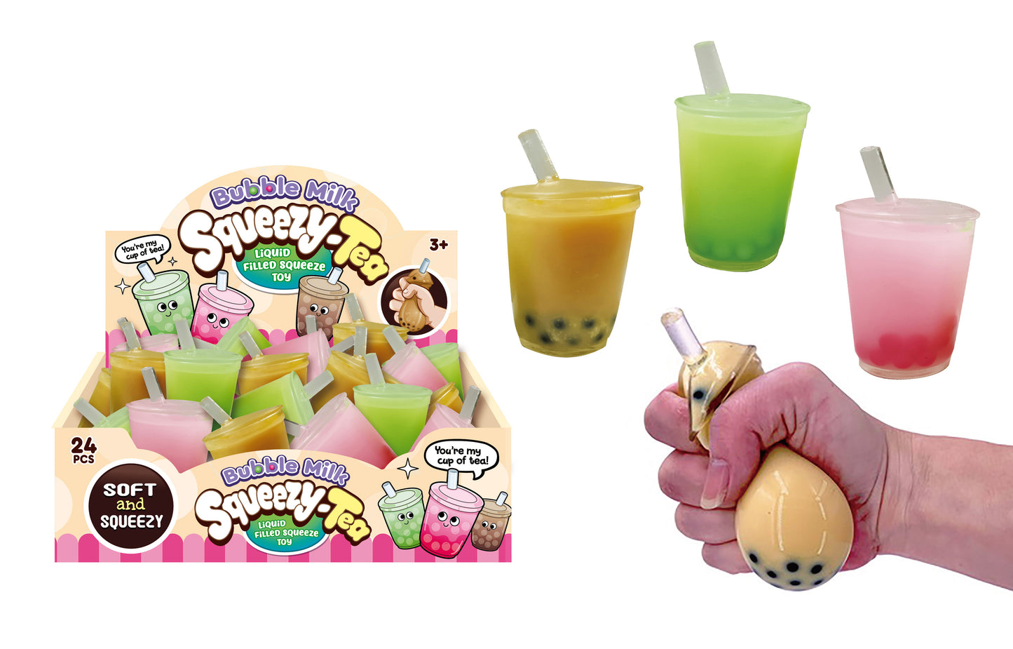 Squeeze Bubble Tea | Squishy stressleke | Assortert | 1 stk - Bamsedyra AS