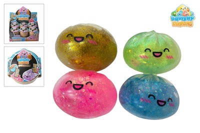 Squishy Dumpling Glitter – glitterfylt squishy dumpling i steamer basket
