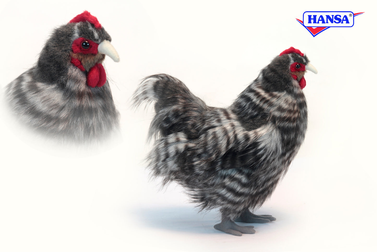 Hansa Creation | Japanese Chicken | Brun/Rød | ca. 30 cm Detail - Bamsedyra AS