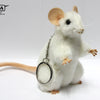 White Mouse Keychain 11 cm | Hansa Creation (7896) - Bamsedyra AS
