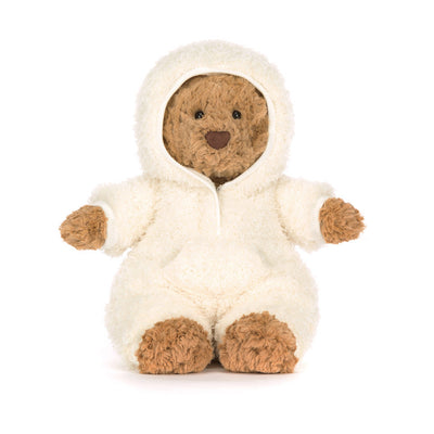 Jellycat | Bartholomew Bear All-in-One Outfit | Beige/Krem | Medium - Bamsedyra AS