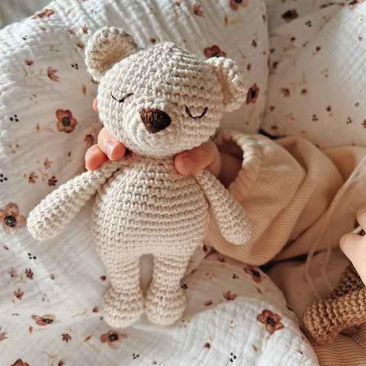 Heklet mini bamse Polar Bear krem | Patti Oslo - Bamsedyra AS