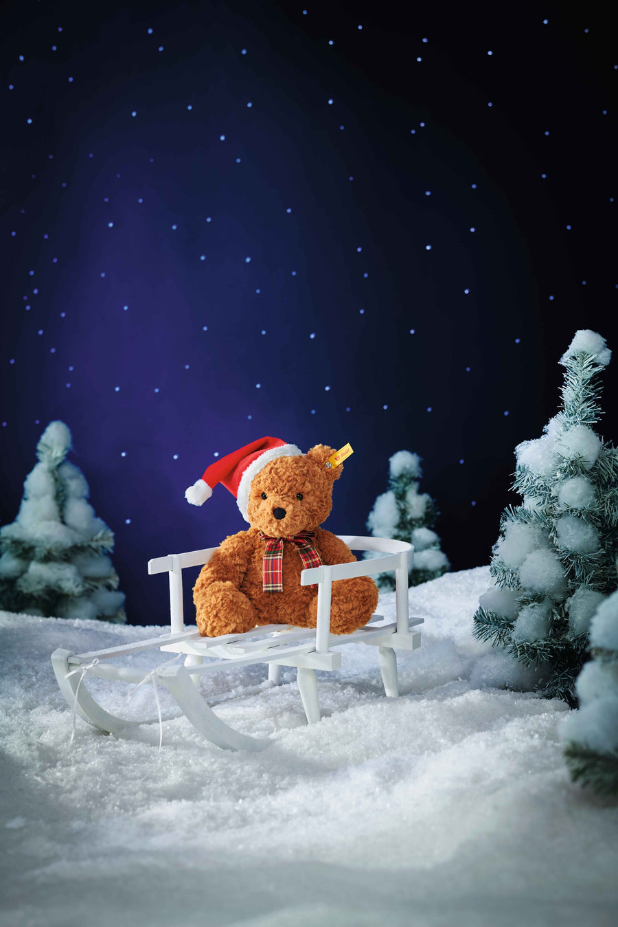Steiff Jimmy juleteddybjørn 30 cm i julestemning