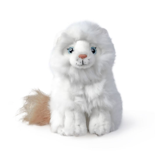 Living Nature Ragdoll Kattunge Kosedyr – naturtro ragdoll-kattunge med silkemyk kremfarget pels og blå øyne, 21 cm