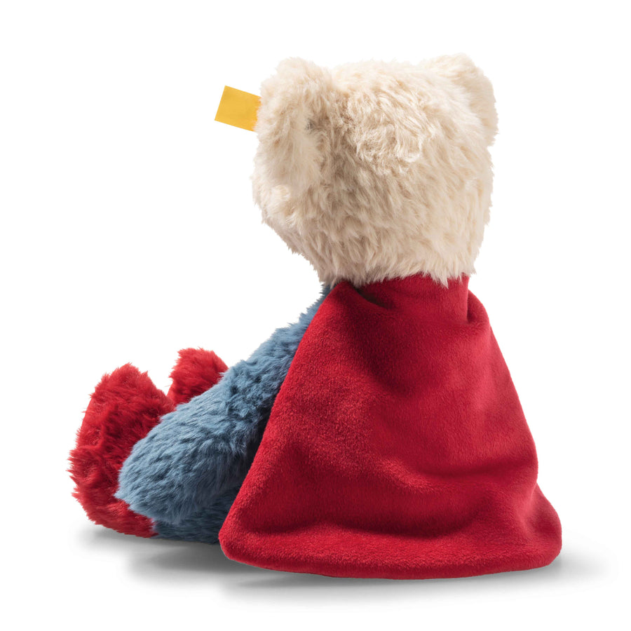 Steiff Superman teddybjørn 29 cm sett fra siden