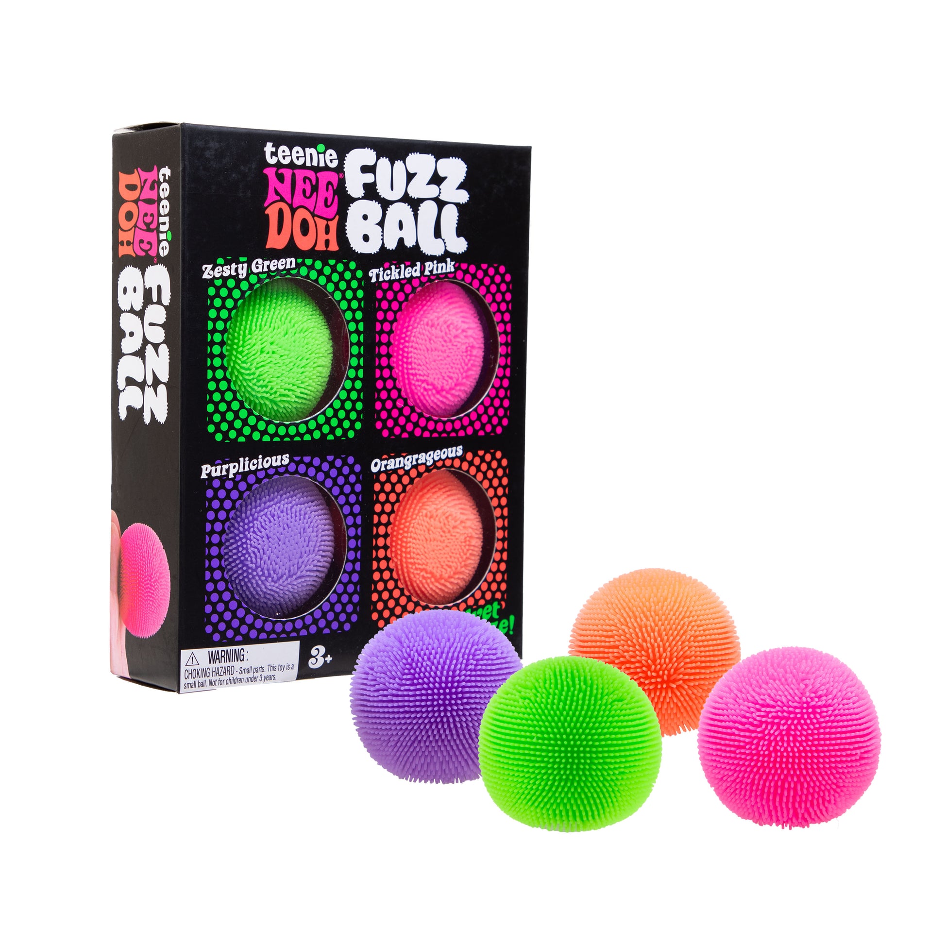 NeeDoh | Teenie Fuzz Ball | 4-Pack Top View - Bamsedyra AS