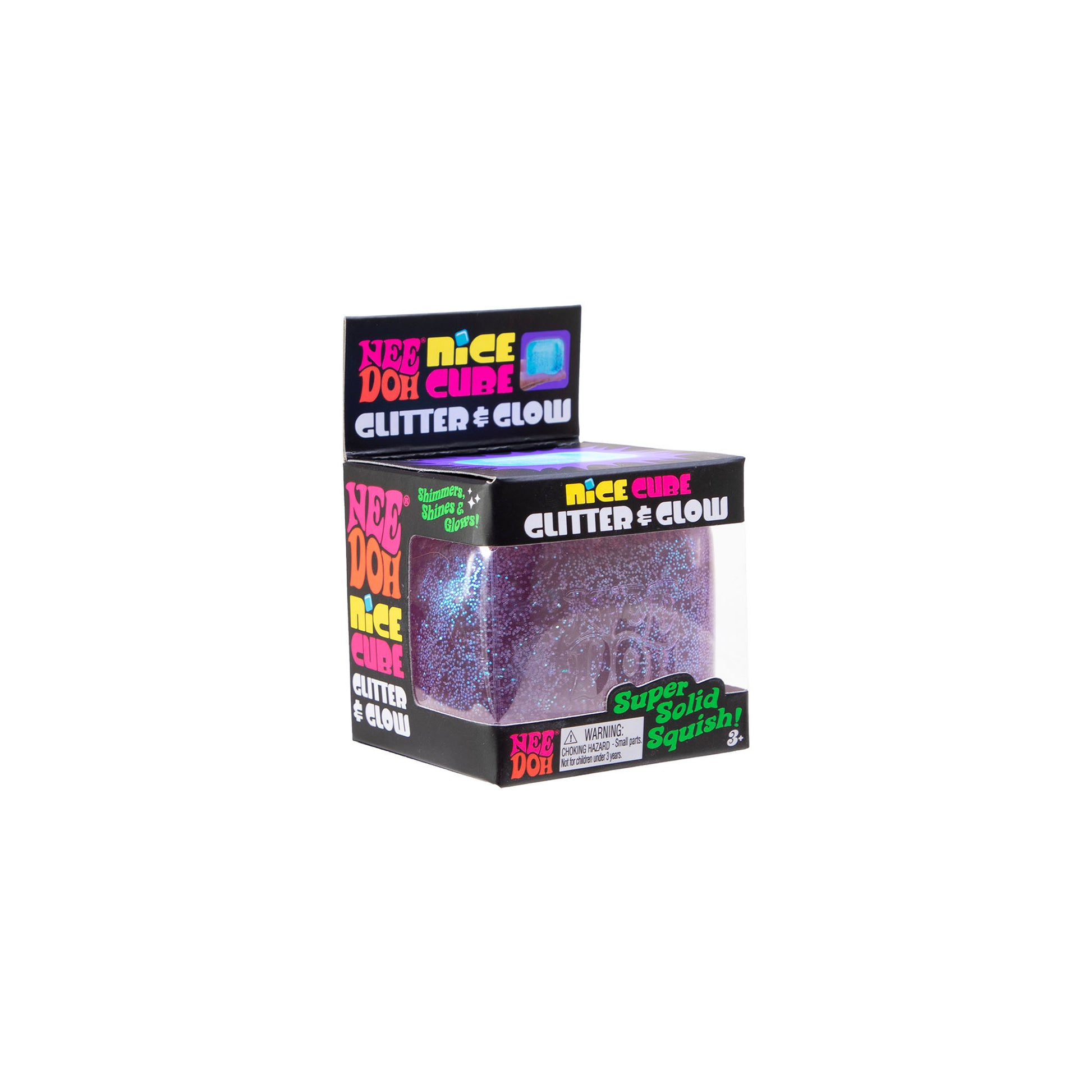 NeeDoh Nice Cube Glitter & Glow Detail - Bamsedyra AS