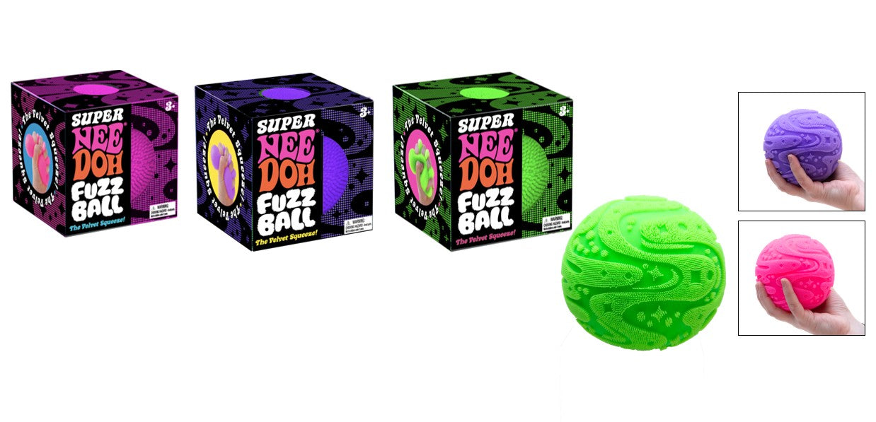 NeeDoh | Super Fuzz Ball | Assortert | Stor stressleke - Bamsedyra AS