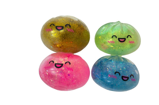 Squishy Dumpling Glitter – glitterfylt squishy dumpling i steamer basket