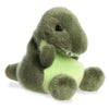 Palm Pals Tyranno grønn dinosaurbamse fra Aurora, 13 cm