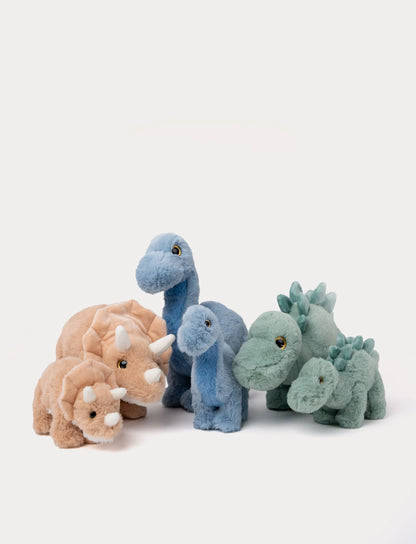Triceratops 27 cm – beige | Teddykompaniet Back View - Bamsedyra AS