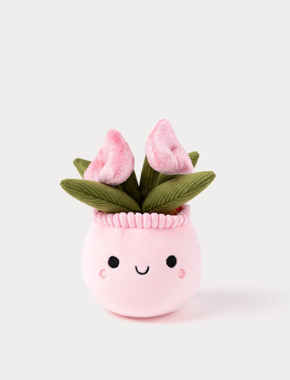 Teddy Flowers 15 cm – plysjblomster i potte (3 varianter) Detail - Bamsedyra AS
