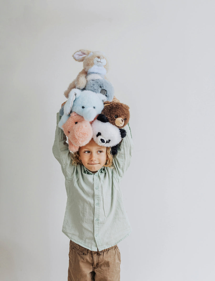 Kaninbamse Liggende 28 cm Beige | Teddykompaniet