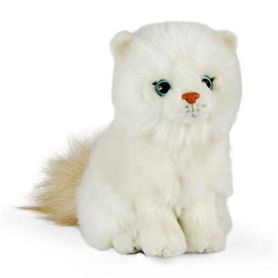Living Nature Ragdoll Kattunge Kosedyr – naturtro ragdoll-kattunge med silkemyk kremfarget pels og blå øyne, 21 cm