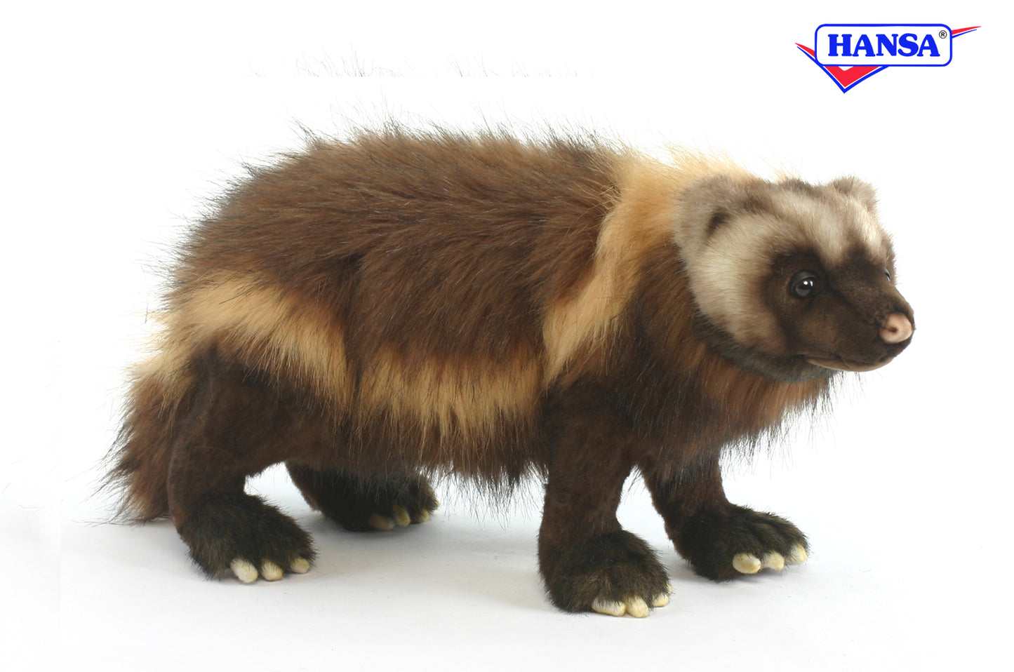 Jerv 50 cm Wolverine realistisk plysj | Hansa Creation - Bamsedyra AS