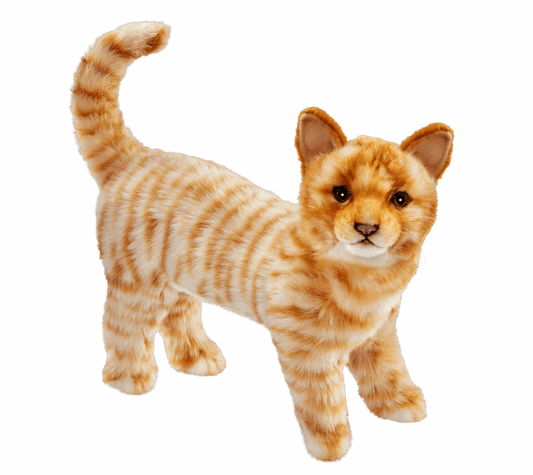 Oransje Katt Stående 35 cm | Hansa Creation - Bamsedyra AS