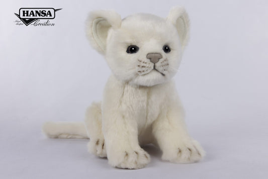 Hansa Creation | Lion Cub White | Hvit | ca. 17 cm - Bamsedyra AS