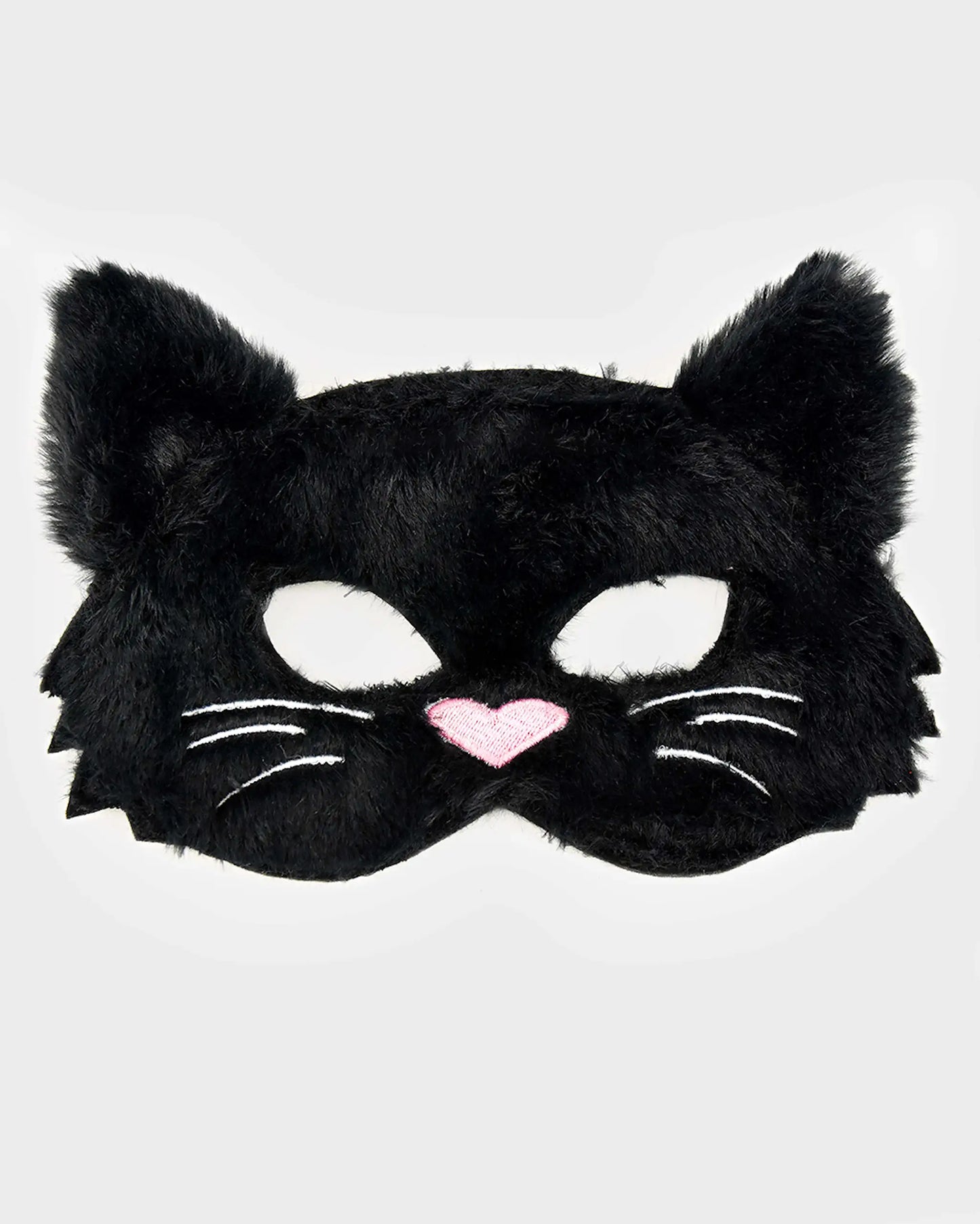 Svart fluffy kattemaske - Bamsedyra AS