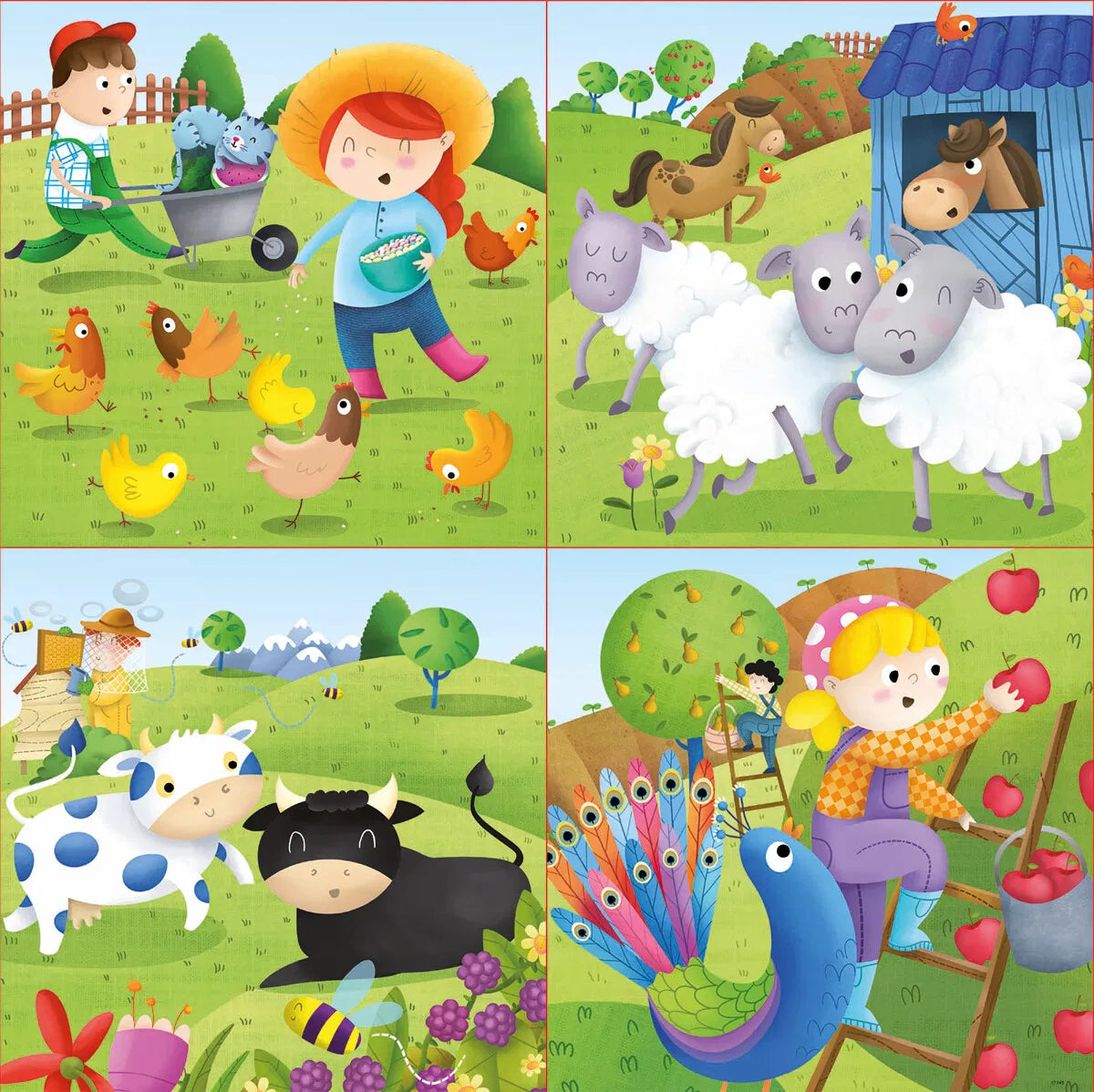 Educa Farm Animals Progressive Puzzles Side View - Bamsedyra AS