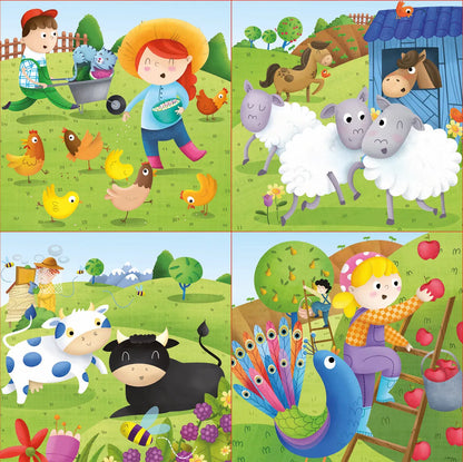 Educa Farm Animals Progressive Puzzles Side View - Bamsedyra AS