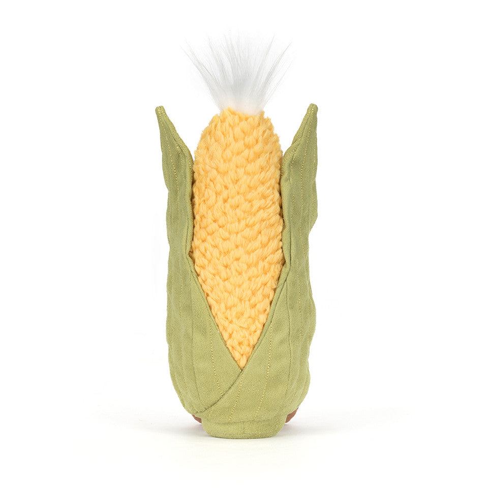 Jellycat | Amuseables Sweetcorn | Gul/Grønn | Medium Back View - Bamsedyra AS