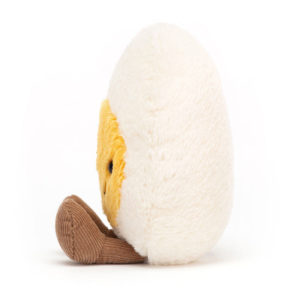 Jellycat | Amuseables Happy Boiled Egg | Hvit/Gul | ca. 14 cm Detail - Bamsedyra AS