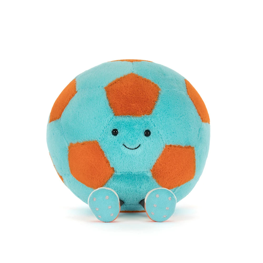 Jellycat | Amuseables Football | Blue and Orange | 27 cm
