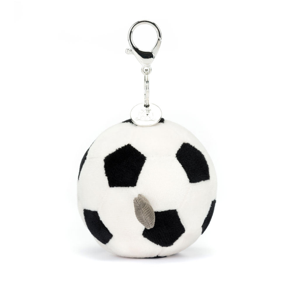 Amuseables Sports Football Bag Charm | Jellycat Back View - Bamsedyra AS