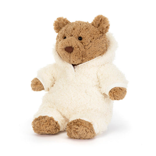 Jellycat | Bartholomew Bear All-in-One Outfit | Beige/Krem | Medium - Bamsedyra AS