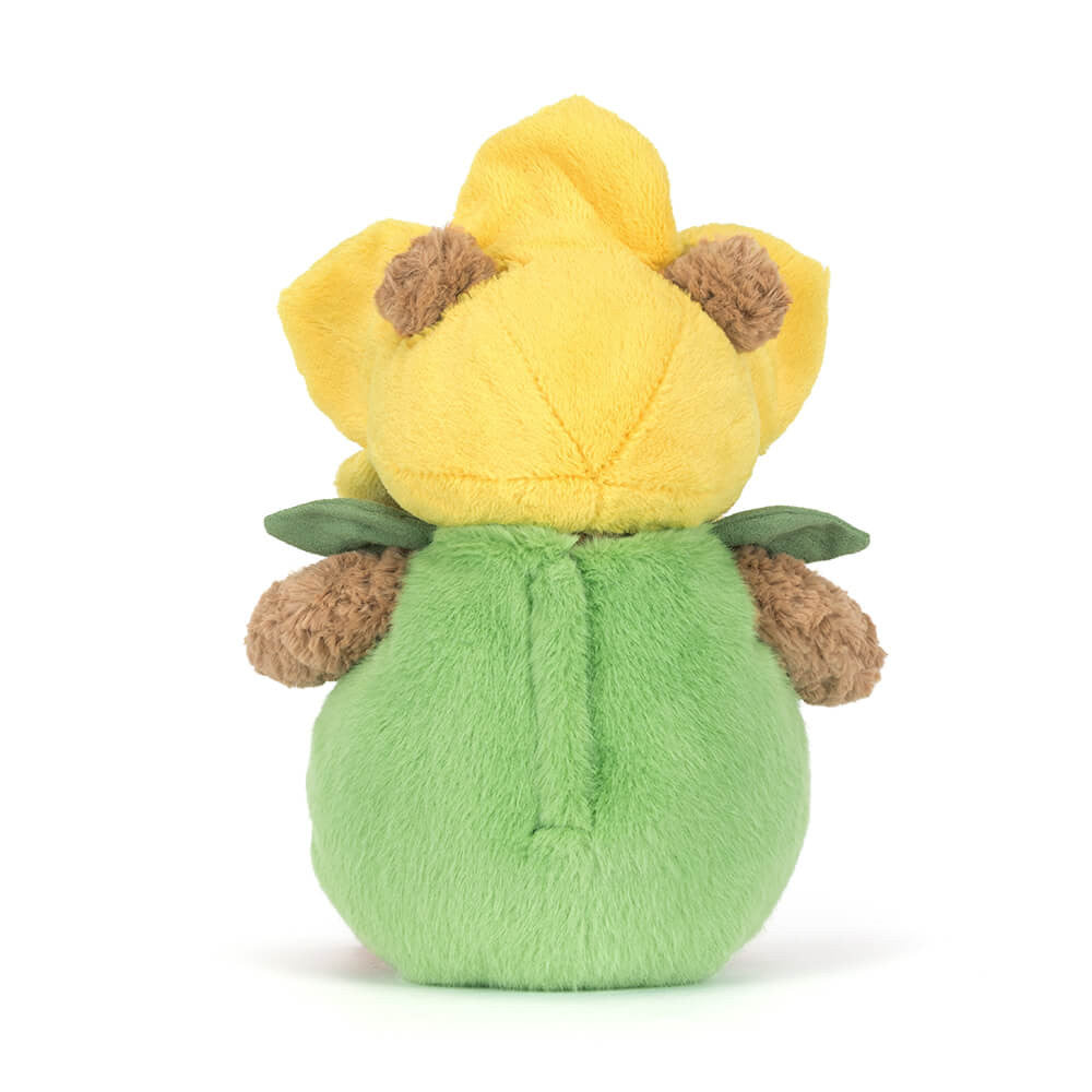Jellycat | Bartholomew Bear Daffodil Outfit | Gul/Brun | Medium Back View - Bamsedyra AS