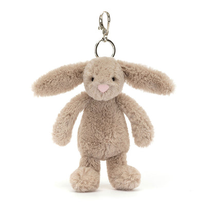 Bashful Bunny Beige Bag Charm 18 cm | Jellycat Back View - Bamsedyra AS