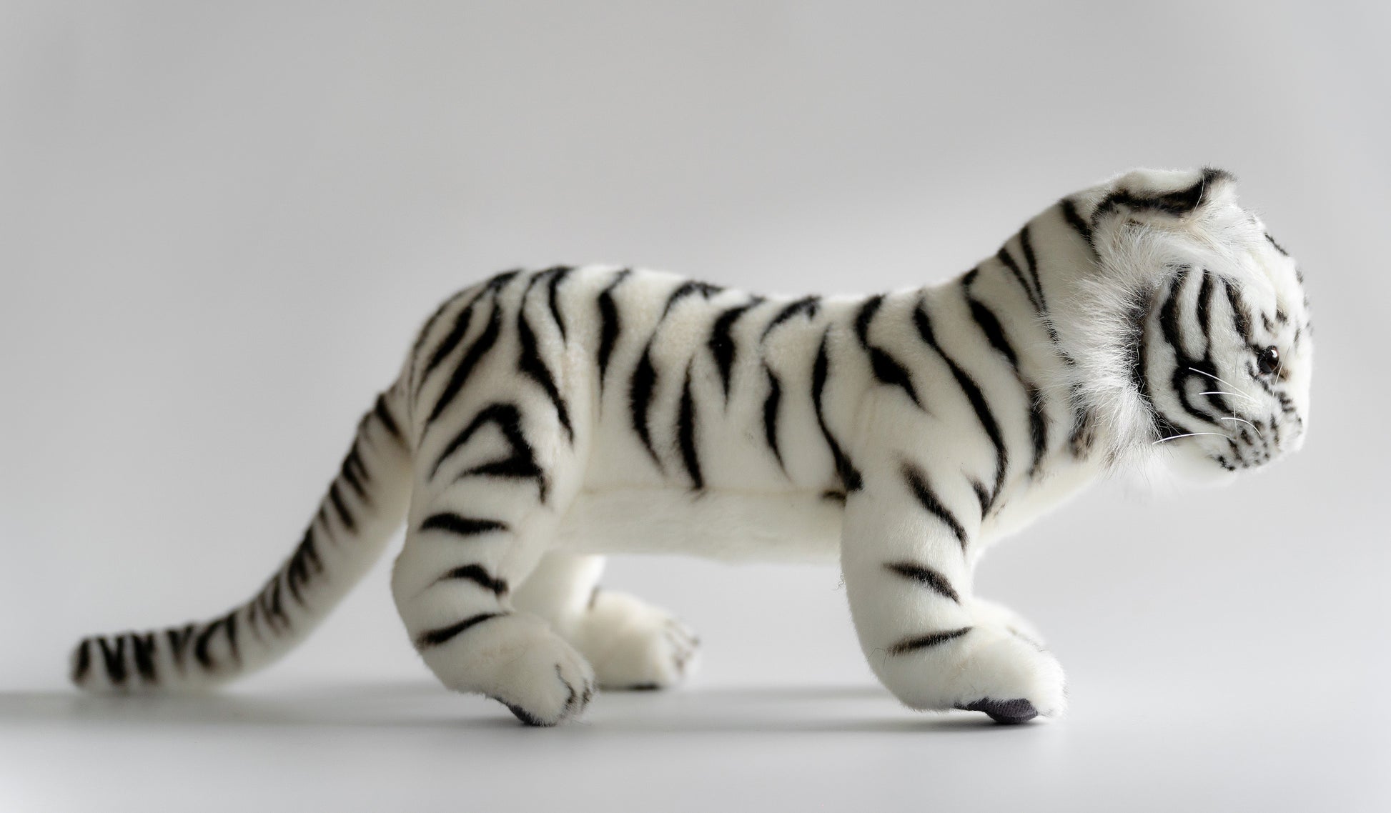 Hvit Amurtiger Bamse Detail | Hansa Creation - Bamsedyra AS