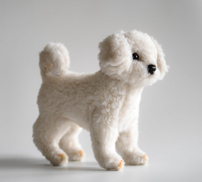 Bichon Frise Hund Bamse 21 cm | Hansa Creation Side View - Bamsedyra AS