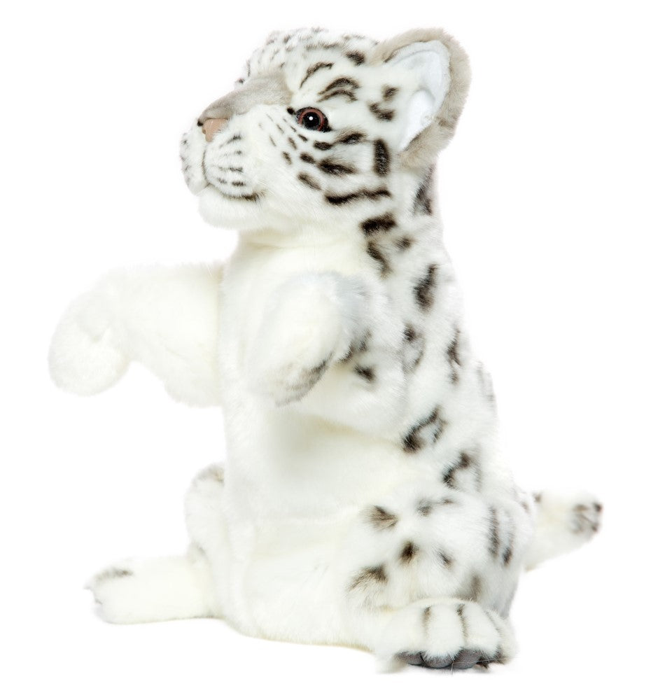 Snow Leopard Puppet 32 cm | Hansa Creation Back View - Bamsedyra AS