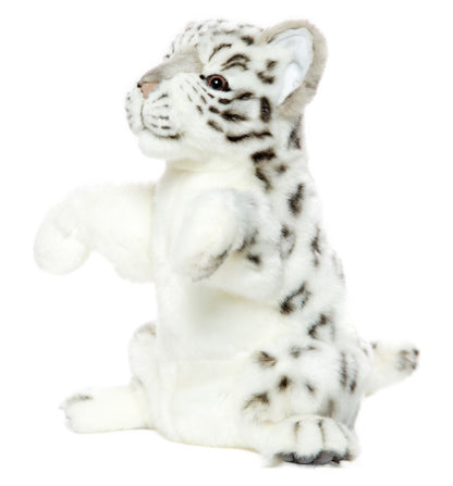 Snow Leopard Puppet 32 cm | Hansa Creation Back View - Bamsedyra AS