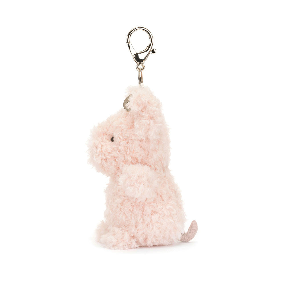 Jellycat Little Pig Bag Charm Back View - Bamsedyra AS