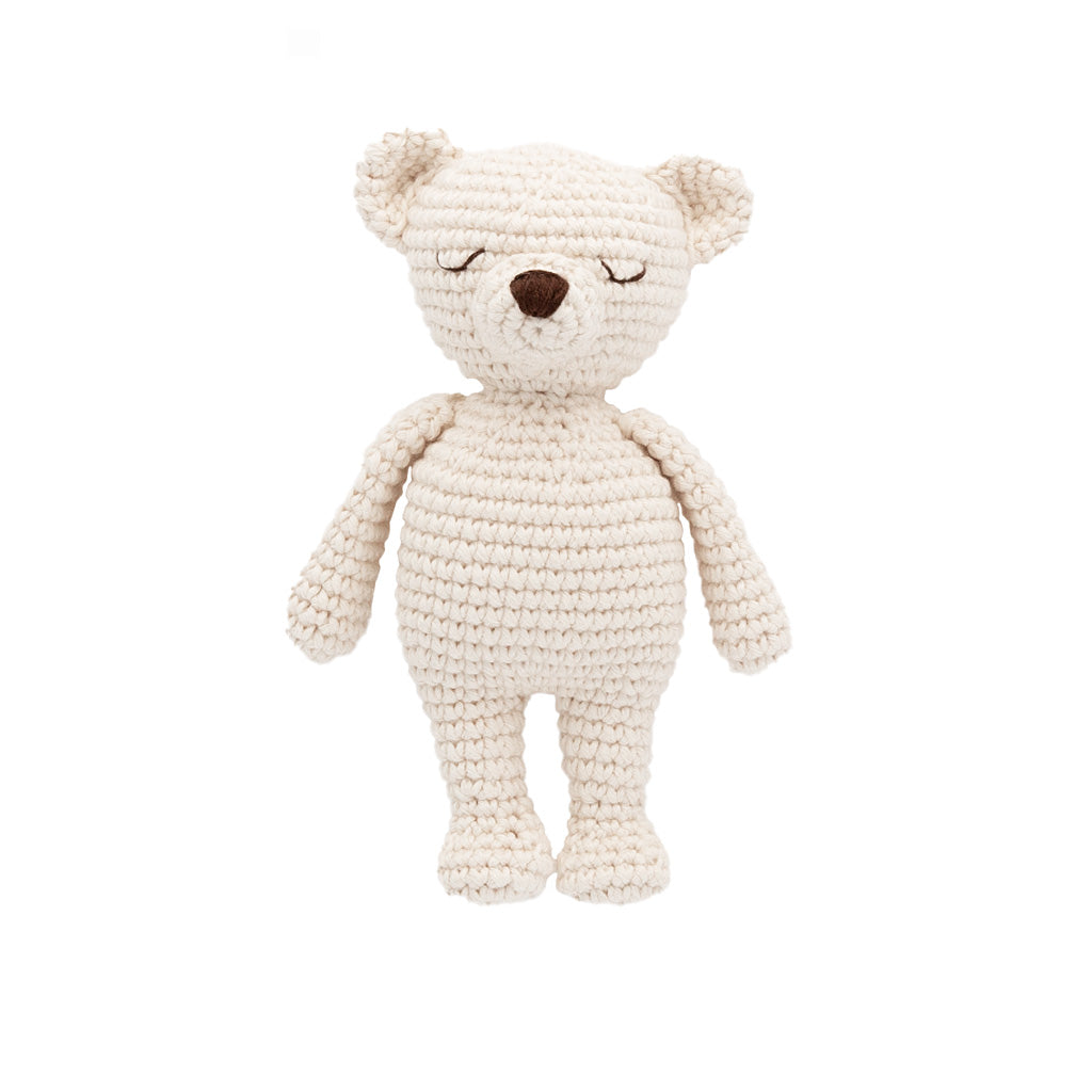 Heklet mini bamse Polar Bear krem | Patti Oslo - Bamsedyra AS