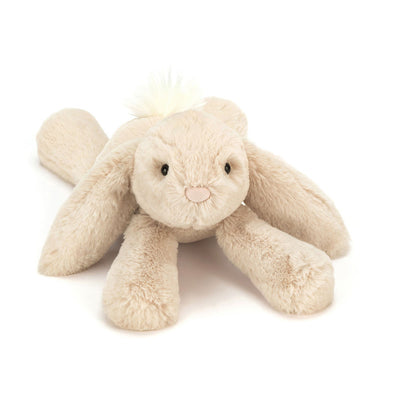 Jellycat Smudge Rabbit – myk havrefarget kosekanin med lange ører, 24 cm