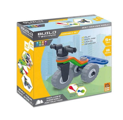 Byggesett Trehjulssykkel – Build Technic (18 deler) - Bamsedyra AS