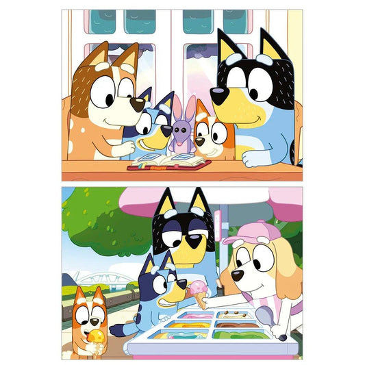 Educa Bluey Puzzle Carry Case - 2 Puzzles, 48 Pieces Each - On-the-Go Fun! - Bamsedyra AS