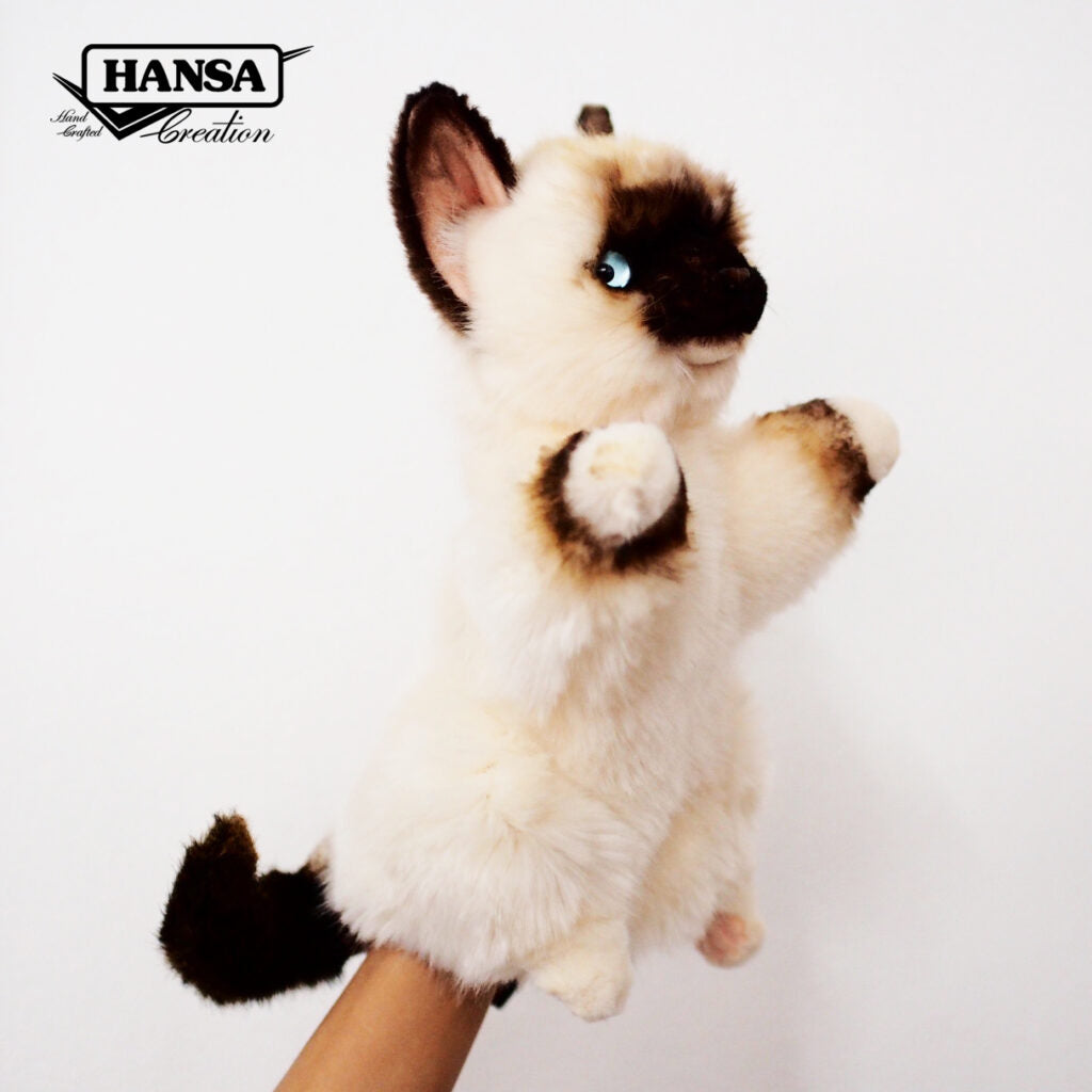 Ragdoll katt hånddukke 30 cm | Hansa Creation (8228) Back View - Bamsedyra AS