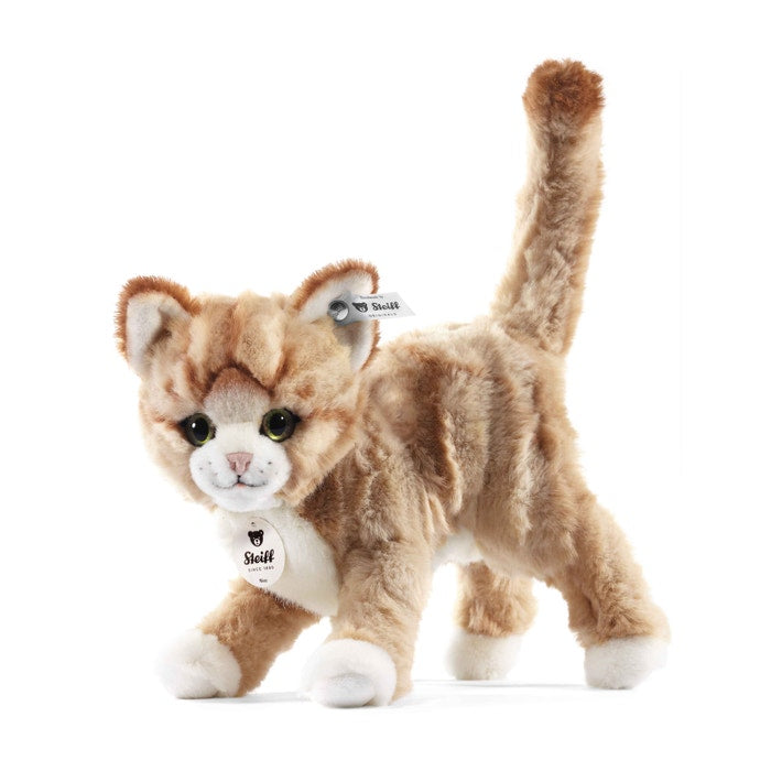 Mizzy kattebamse 25 cm i blondstripet plysj fra Steiff