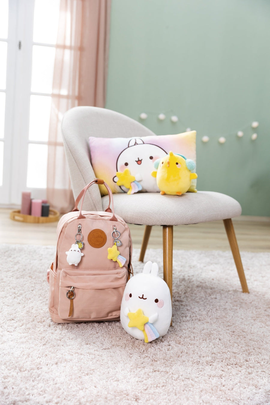 Molang nøkkelring i miljøbilde