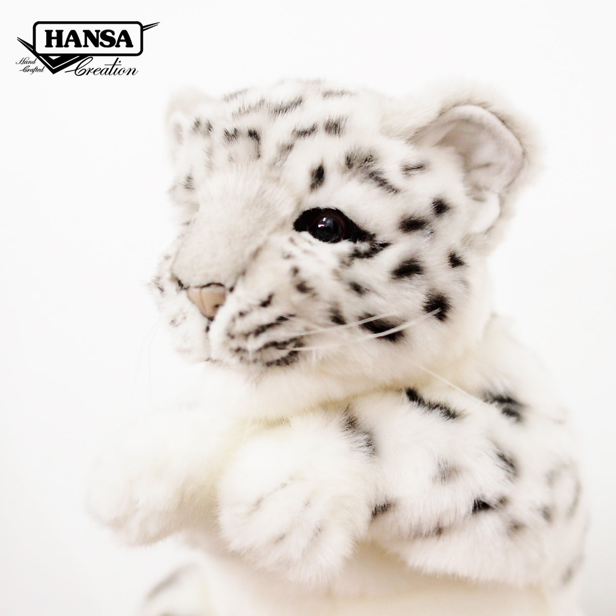 Snow Leopard Puppet 32 cm | Hansa Creation Side View - Bamsedyra AS