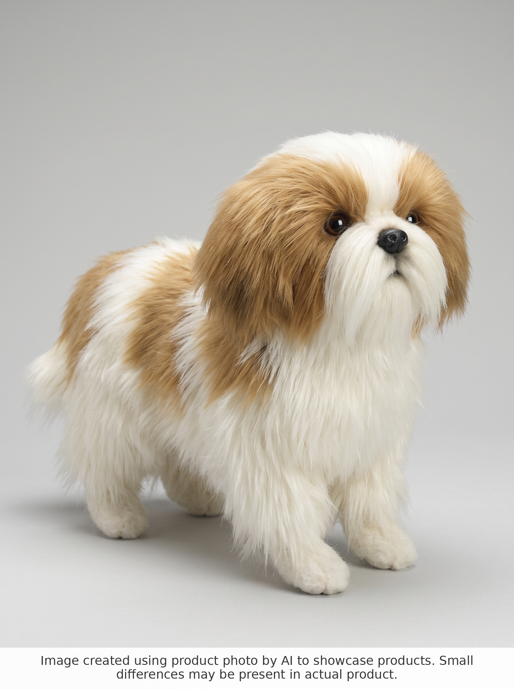Hansa Creation Shih Tzu 25 cm - AI-generated three-quarter angle studio photo