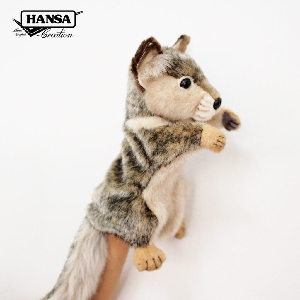 Ulv Hånddukke 25 cm | Hansa Creation Side View - Bamsedyra AS