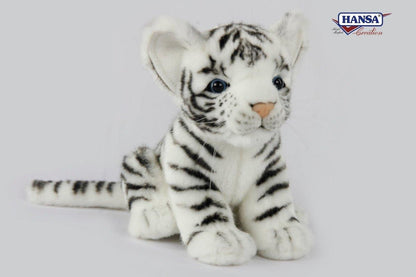 White Tiger Cub Plush | Hansa Creation - Bamsedyra AS